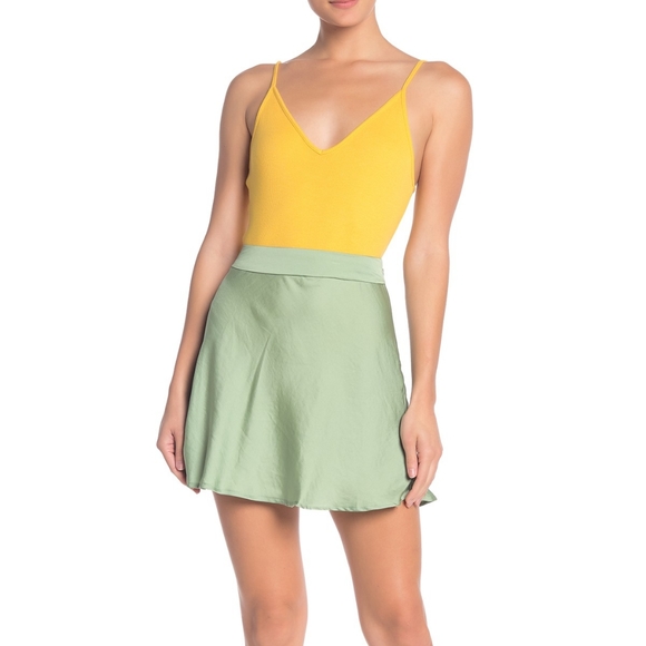 Free People Dresses & Skirts - NWT Free People Phoebe Satin Mini Skirt